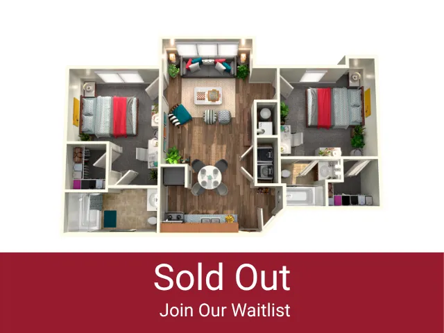 2 Bedroom 2 Bath - Sold out - Join Our Waitlist