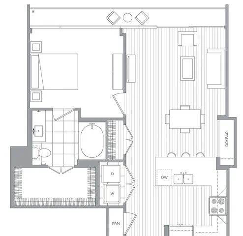 I / 1 Bedroom / 1 Bath