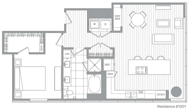 Q / 1 Bedroom / 1 Bath