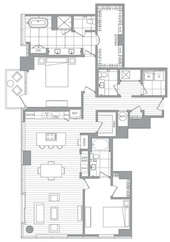 V / 2 Bedroom / 2 Bath