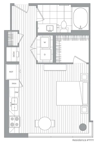 A / Studio / 1 Bath