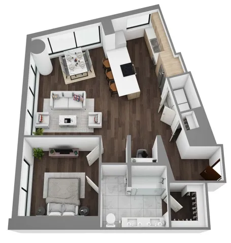 Floor Plan L - 3D