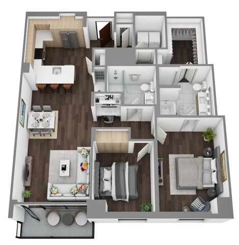 Floor Plan P - 3D