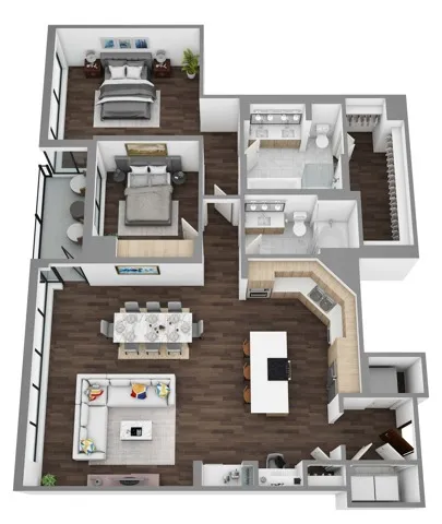 Floor Plan PH01 - 3D