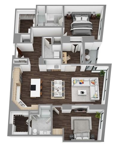 Floor Plan PH02 - 3D