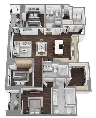 Floor Plan PH03 - 3D