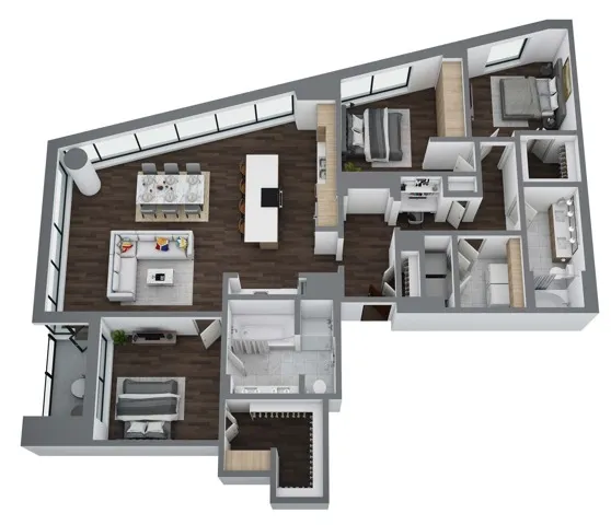 Floor Plan PH04 - 3D
