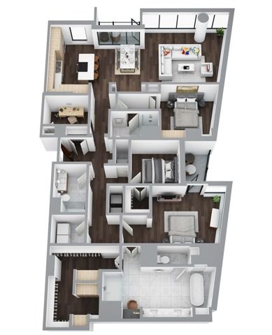 Floor Plan PH08 - 3D