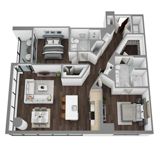 Floor Plan Q - 3D