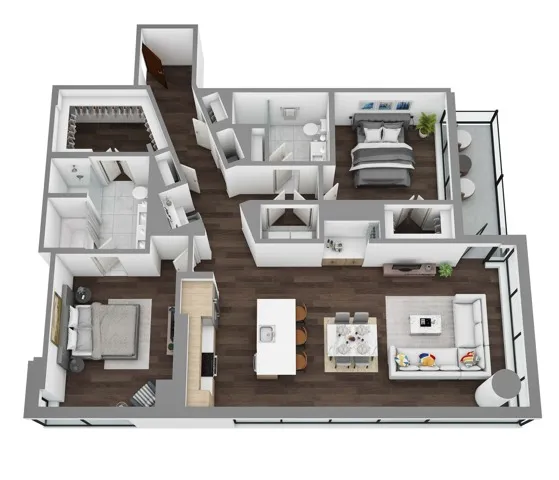 Floor Plan R - 3D