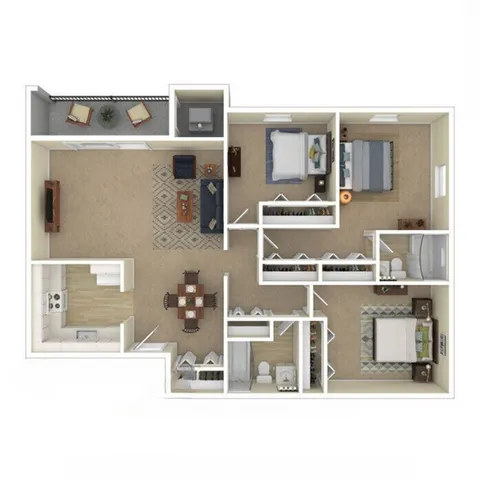 3 bd WD