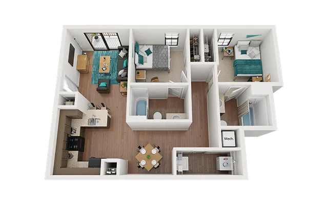 Arba San Marcos 2x2 Keystone Floor Plan