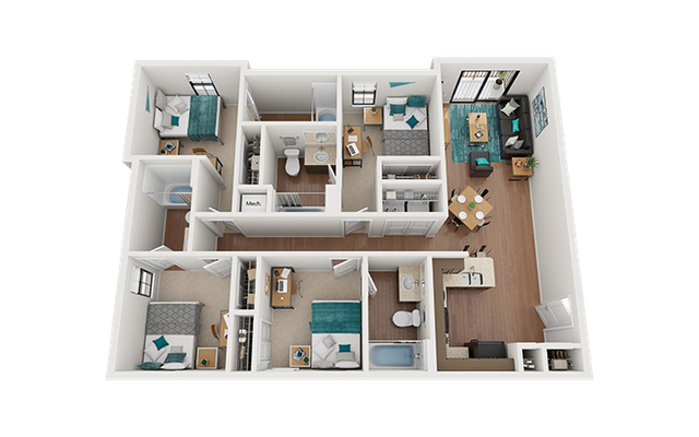 Arba San Marcos 4x4 Boulder Floor Plan