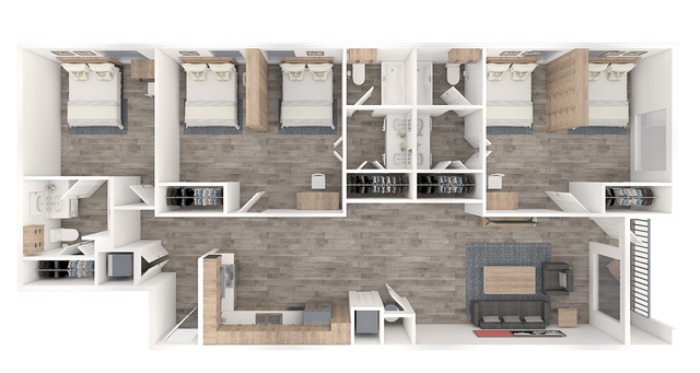 Sparq on Rio San Pedro 3x3 Floor Plan Image
