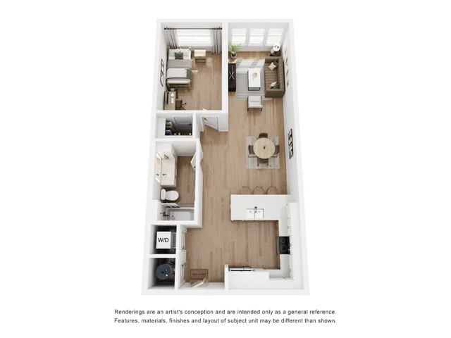 West Forty - One-Bedroom Floorplan