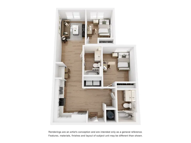 West Forty - Two-Bedroom Floorplan