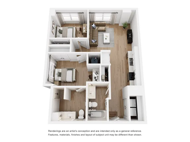West Forty - Two Bedroom Floorplan