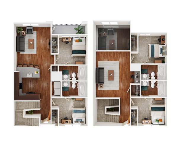 Lofts at Wolf Pen Creek (new) - Two-Bedroom Floorplan