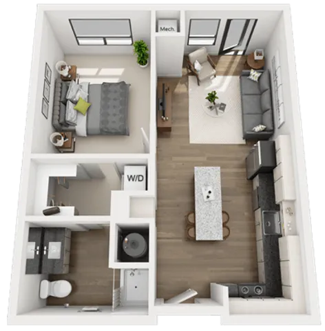 1 Bed 1 Bath - A1