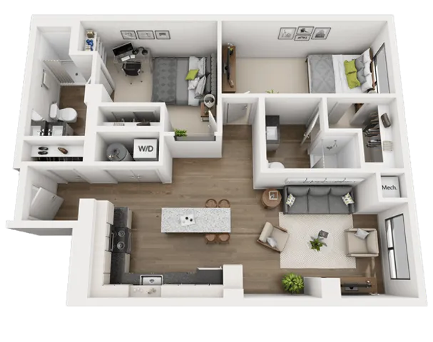2 Bed 2 Bath - B4