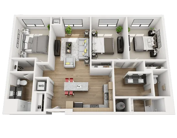 3 Bed 2 Bath - C1S
