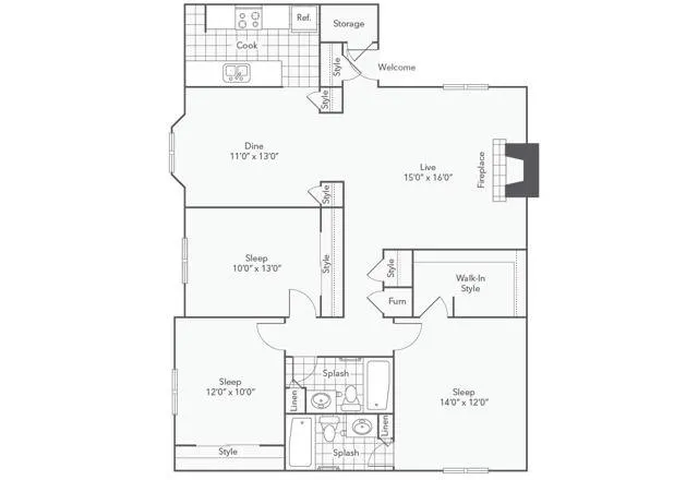 C2 3 Bedroom