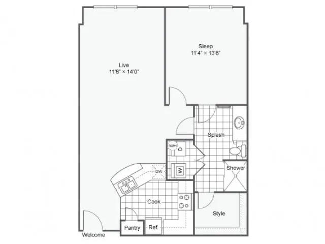 Floor Plan 4 | Dallas Texas Apartments Downtown | Arrive West End