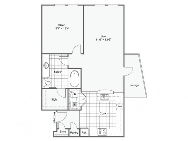 Floor Plan 11 | Luxury Downtown Dallas Apartments | Arrive West End