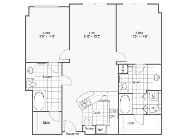 Floor Plan 17 | Apartments Downtown Dallas TX | Arrive West End