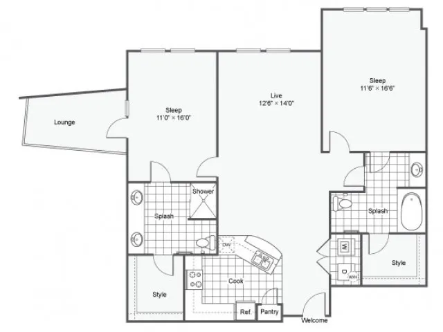 Floor Plan 20 | Dallas TX Luxury Apartments | Arrive West End
