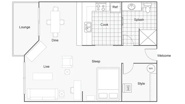 Floor Plan | The Social at Stadium Walk Apartment Homes for Rent in Ft Collins CO 80521