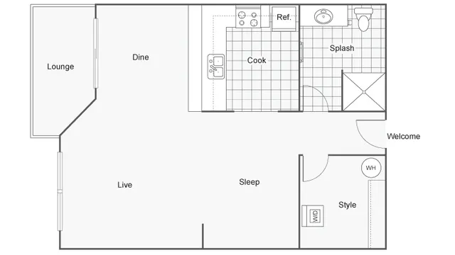 Floor Plan | The Social at Stadium Walk Apartment Homes for Rent in Ft Collins CO 80521