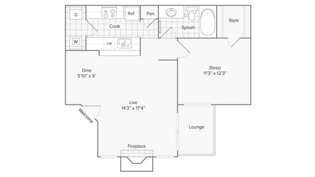 Floor Plan Layout | ReNew North Park Apartment Homes for Rent in Midland TX 79707