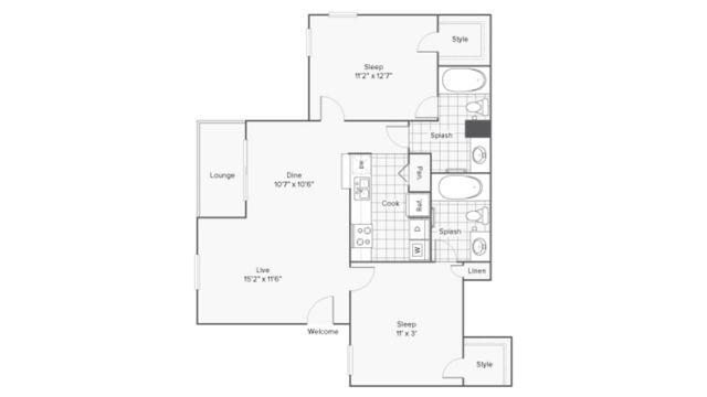 Floor Plan Image | ReNew Midland Apartment Homes for Rent in Midland TX 79703