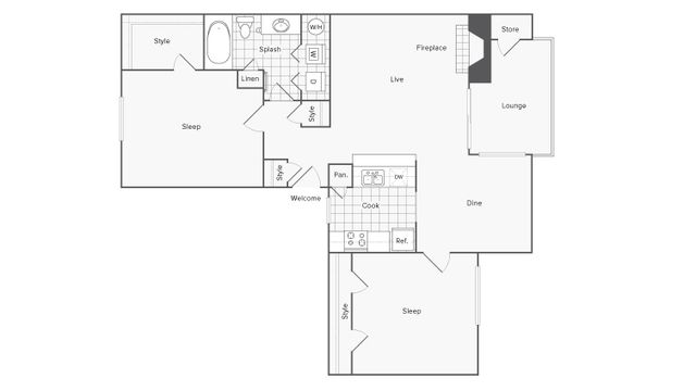 Floor Plan | ReNew at Polo Parkway Apartment Homes for Rent in Midland TX 79705