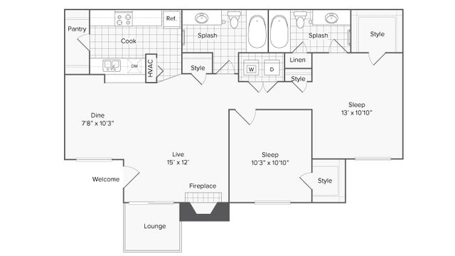 Floor Plans | ReNew North Park Apartment Homes for Rent in Midland TX 79707