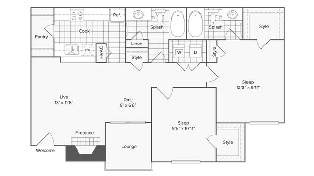 Floor Plans | ReNew North Park Apartment Homes for Rent in Midland TX 79707