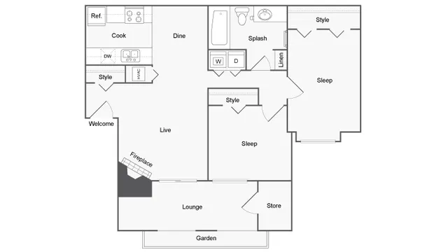 Floor Plans | ReNew Holiday Hill Apartment Homes for Rent in Midland TX 79707