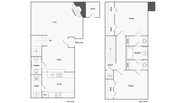 Floor Plans | ReNew Holiday Hill Apartment Homes for Rent in Midland TX 79707