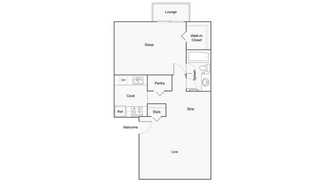 Floor Plan Layout | ReNew Highland Park Apartment Homes for Rent in Midland TX 79705