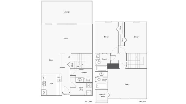 Floor Plan Layout | ReNew Highland Park Apartment Homes for Rent in Midland TX 79705