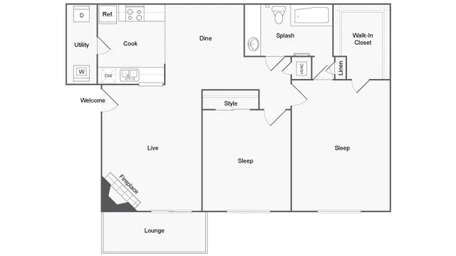 Floor Plan Image | ReNew Andrews Apartment Homes for Rent in Midland TX 79707