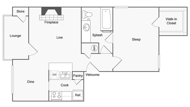 Floor Plan Image | ReNew Andrews Apartment Homes for Rent in Midland TX 79707