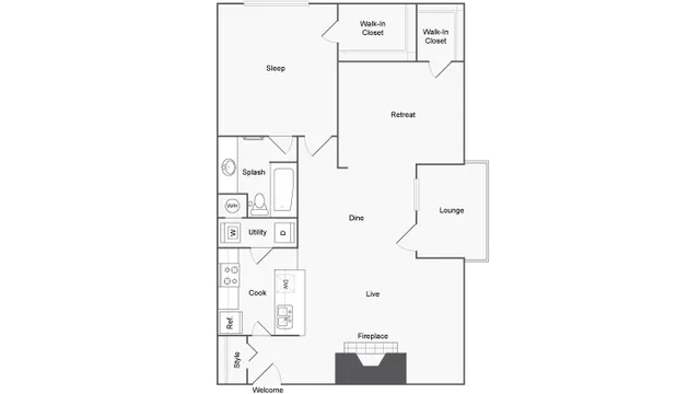 Floor Plan Image | ReNew Andrews Apartment Homes for Rent in Midland TX 79707