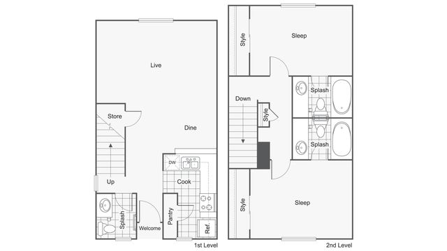 Floor Plan Images | ReNew Scotsdale Apartment Homes for Rent in Midland TX 79707
