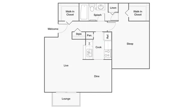 Floor Plan Images | ReNew Hyde Park Apartment Homes for Rent in Midland TX 79707