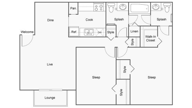 Floor Plan Images | ReNew Hyde Park Apartment Homes for Rent in Midland TX 79707