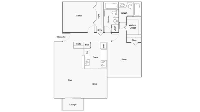 Floor Plan Images | ReNew Hyde Park Apartment Homes for Rent in Midland TX 79707