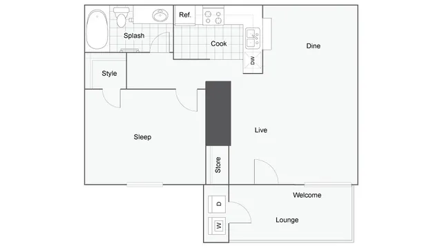 Floor Plan Layout | ReNew Fairmont Park Apartment Homes for Rent in Midland TX 79707