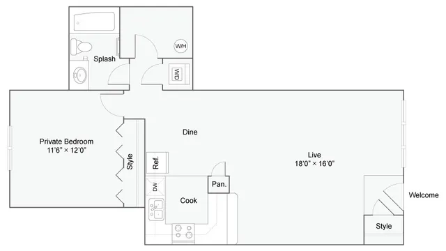 Floor Plan | The Social West Ames Apartment Homes for Rent in Ames IA 50014